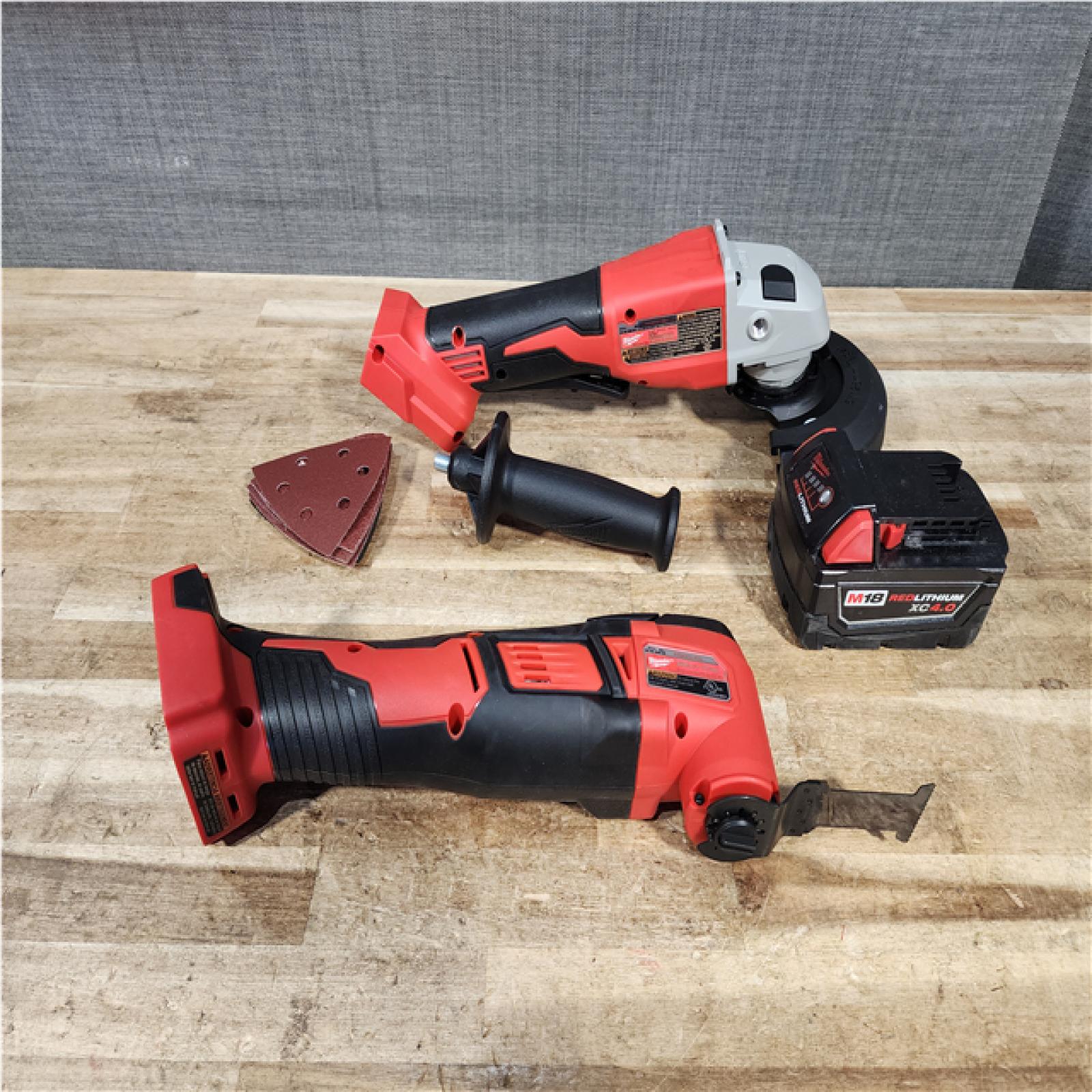 Houston Location AS-IS Milwaukee Grinder and Multi Tool and Battery