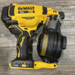 AS-IS DEWALT 20V MAX Lithium-Ion 15-Degree Electric Cordless Roofing Nailer Kit