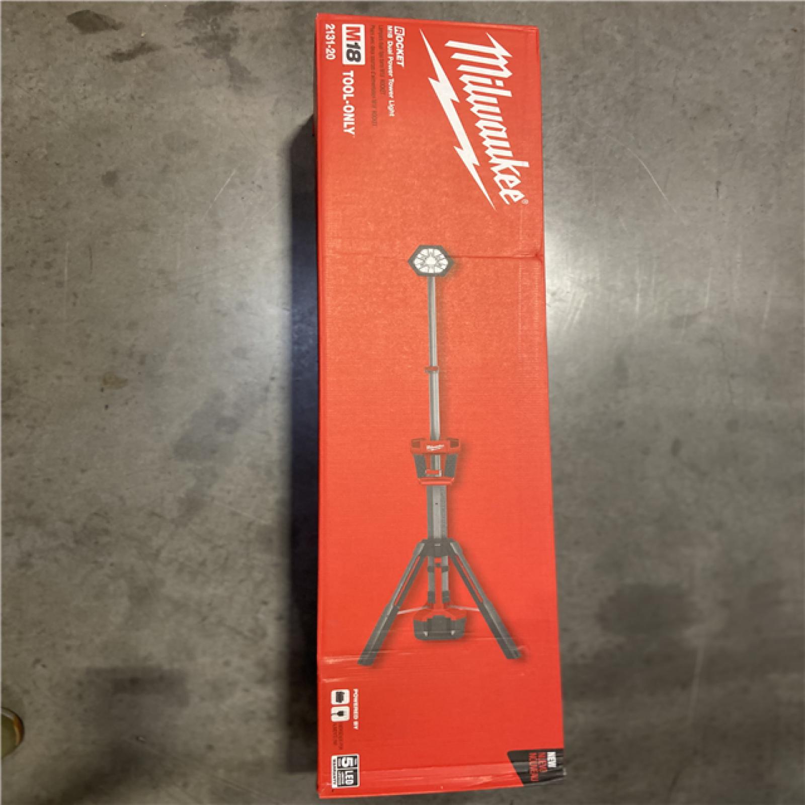 NEW! - Milwaukee M18 18-Volt Lithium-Ion Cordless Rocket Dual Power Tower Light (Tool-Only)