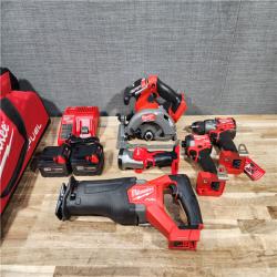 HOUSTON LOCATION - AS-IS Milwaukee 5 Tool Combo Kit W/ (2) Battery & Charger