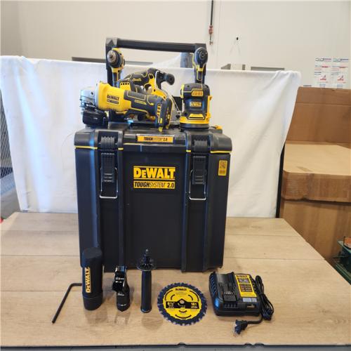 AS-IS- DEWALT 20V Lithium-Ion Cordless 6-Tool Combo Kit with 5.0 Ah and 2.0 Ah Batteries  Charger and Tough System 2.0 Rolling Toolbox