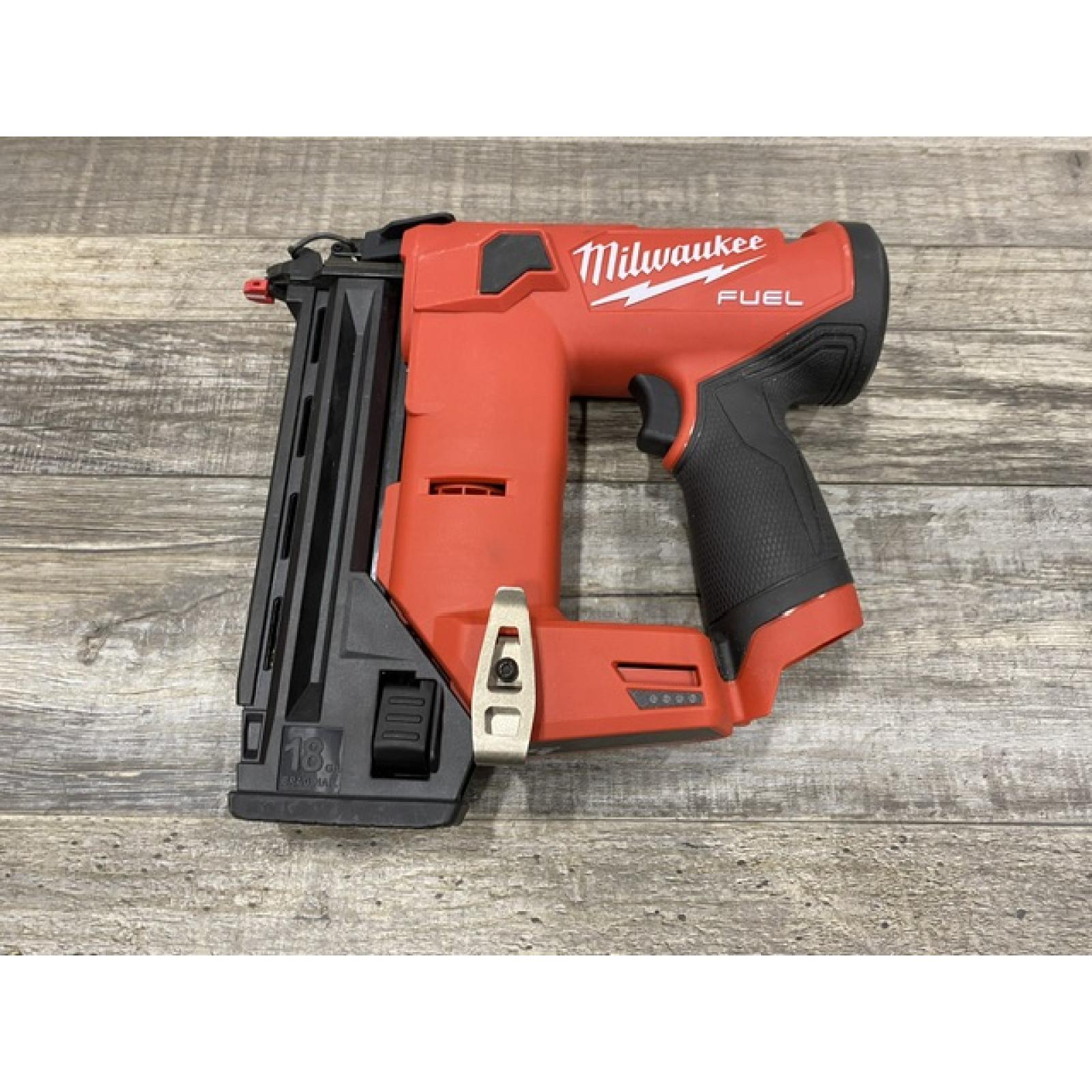 AS-IS Milwaukee FUEL 12-Volt Lithium-Ion Brushless Cordless 18-Gauge 1-1/2 in. Compact Brad Nailer (Tool Only)