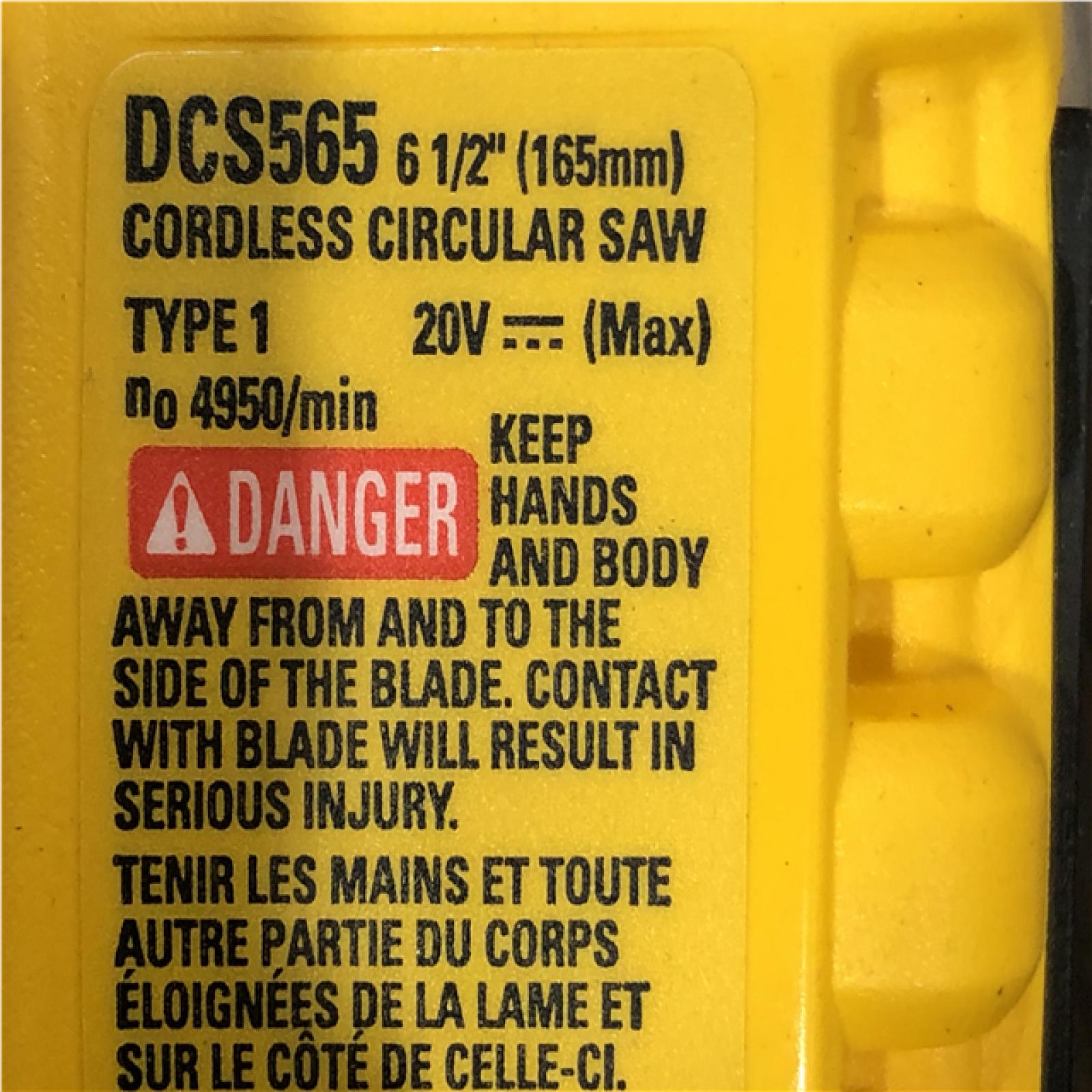 AS-IS DEWALT 20V MAX Cordless Brushless 6-1/2 in. Sidewinder Style Circular Saw (Tool Only)