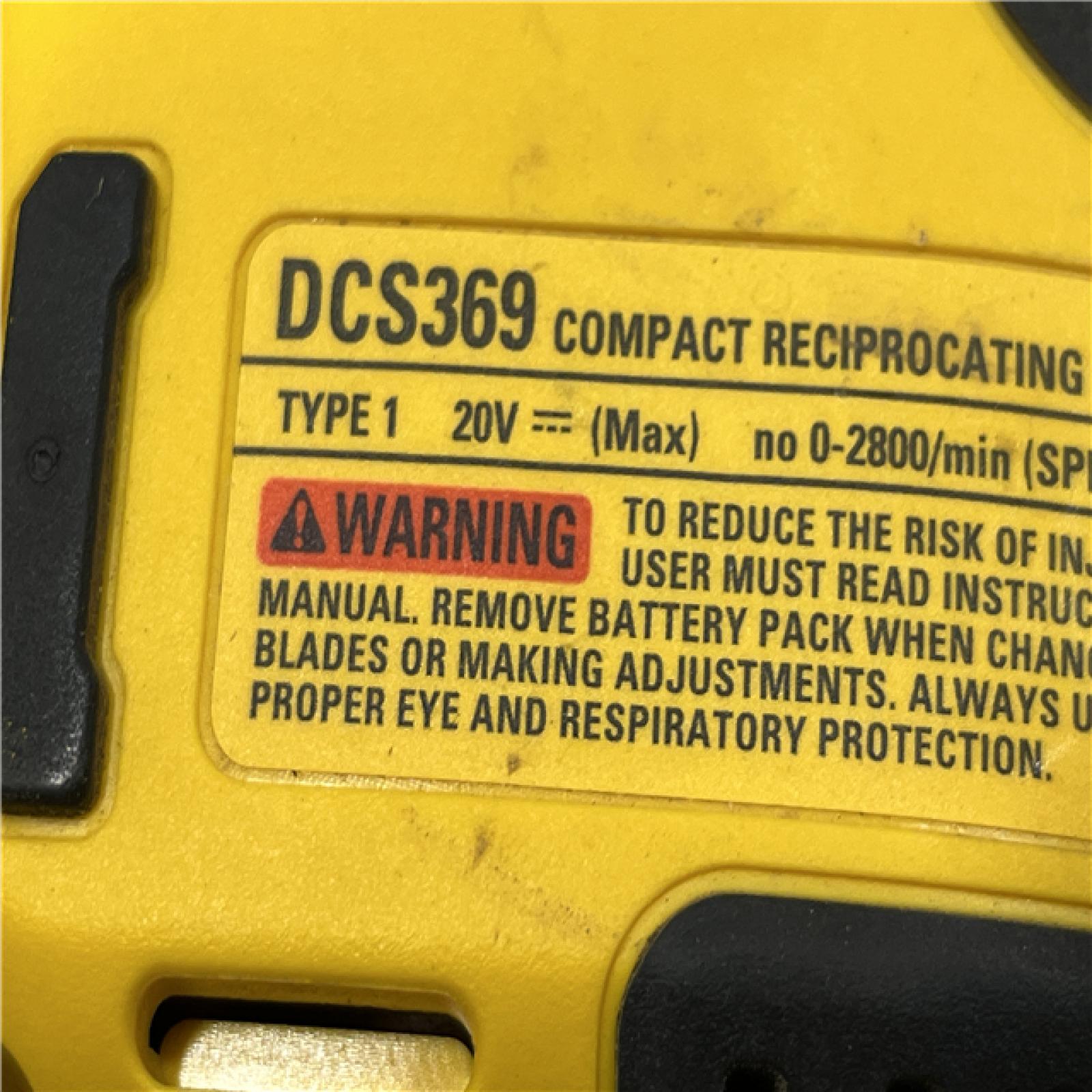 AS-IS DEWALT ATOMIC 20V MAX Cordless Brushless Compact Reciprocating Saw (Tool Only)
