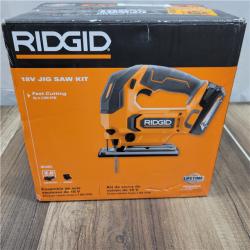 LIKE NEW!  RIDGID 18V Cordless Jig Saw Kit with 2.0 Ah Lithium-Ion Battery and Charger