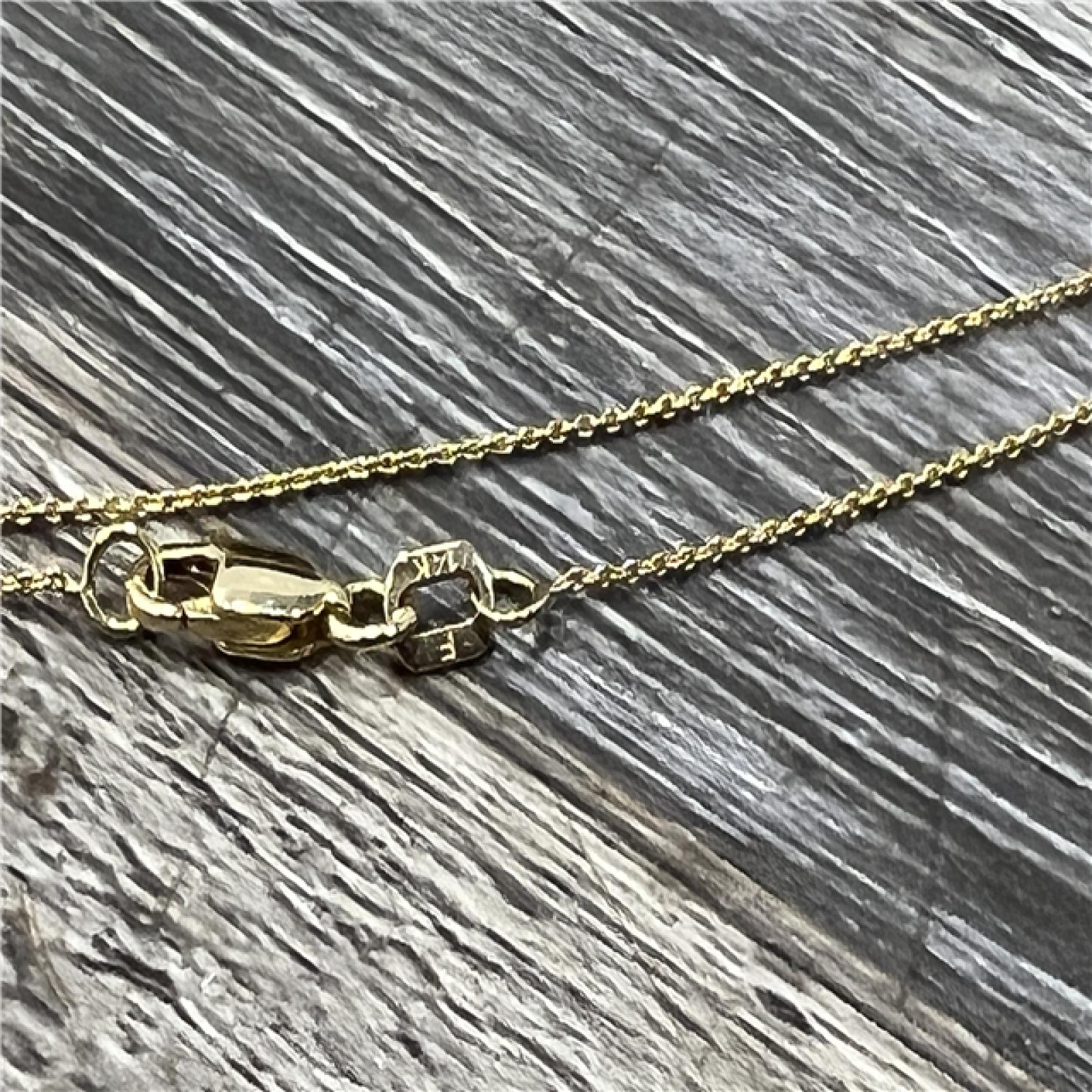 AS-IS James Allen 14K Yellow Gold Bezel Diamond Pendant Necklace