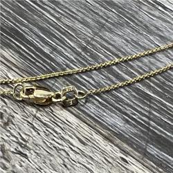 AS-IS James Allen 14K Yellow Gold Bezel Diamond Pendant Necklace