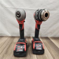 AS-IS- Milwaukee 18V Cordless Brushed 2-Tool Drill/Driver and Impact Driver Kit