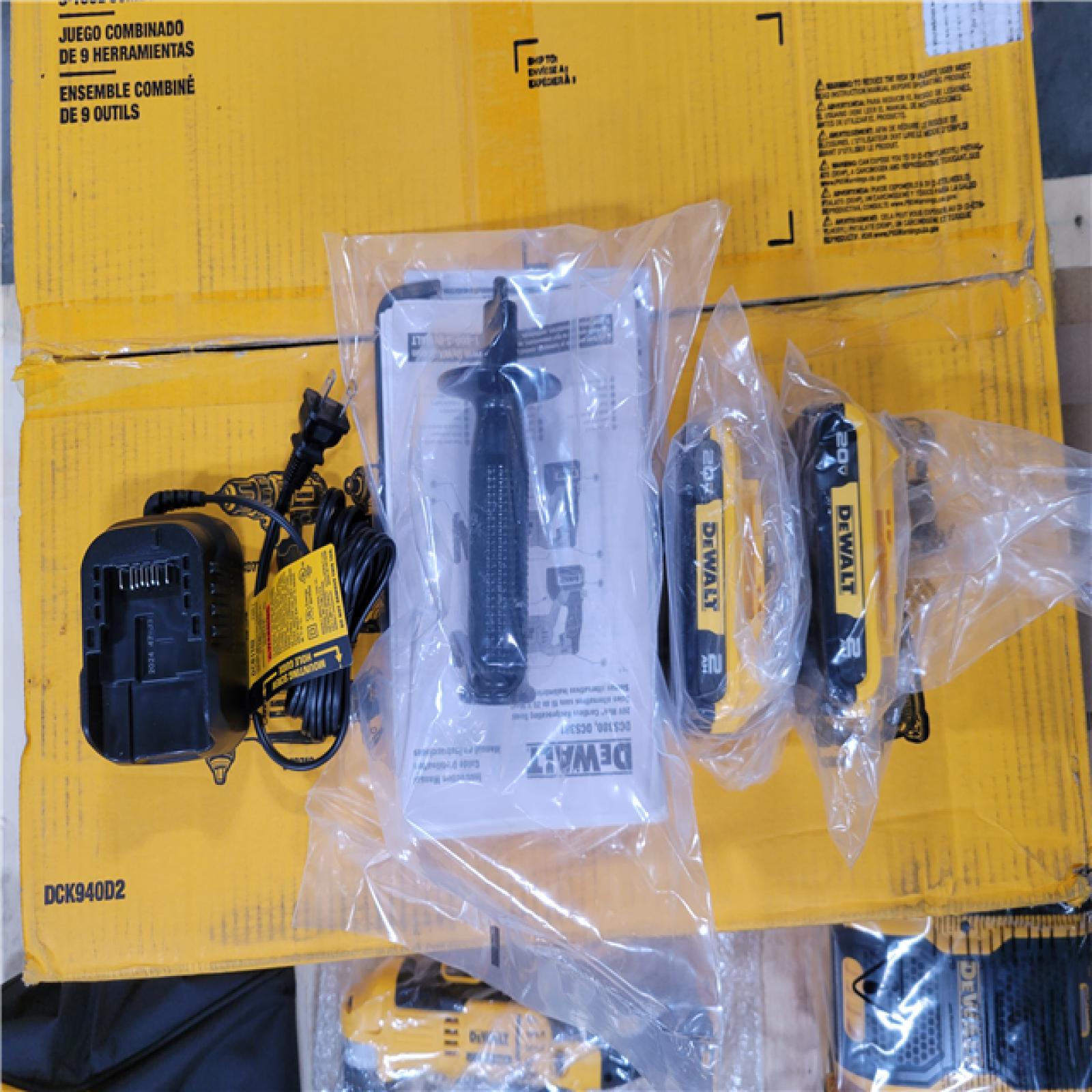 CALIFORNIA AS-IS DEWALT 9 TOOL COMBO KIT