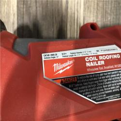 AS-IS Milwaukee  FUEL 18-Volt Lithium-Ion Brushless Cordless Coil Roofing Nailer (Tool Only)