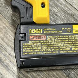AS-IS DEWALT 20V MAX XR Lithium-Ion Cordless 18-Gauge Narrow Crown Stapler Kit
