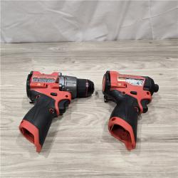 AS-IS Milwaukee 3497-22 12V Brushless Hammer Drill and Impact Driver Combo Kit
