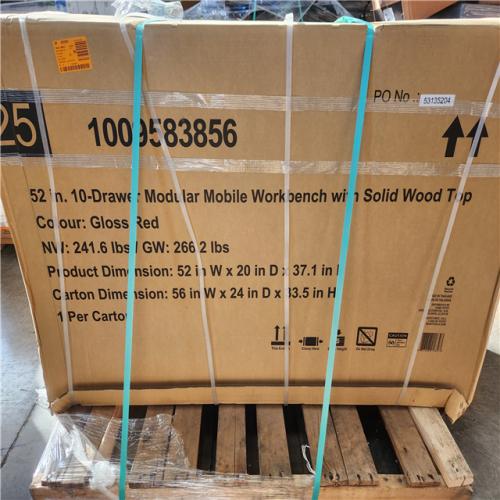 Phoenix NEW Husky Modular Tool Storage 52 in. W x 20 in. D Standard Duty Red Mobile Workbench Cabinet (SEALED)