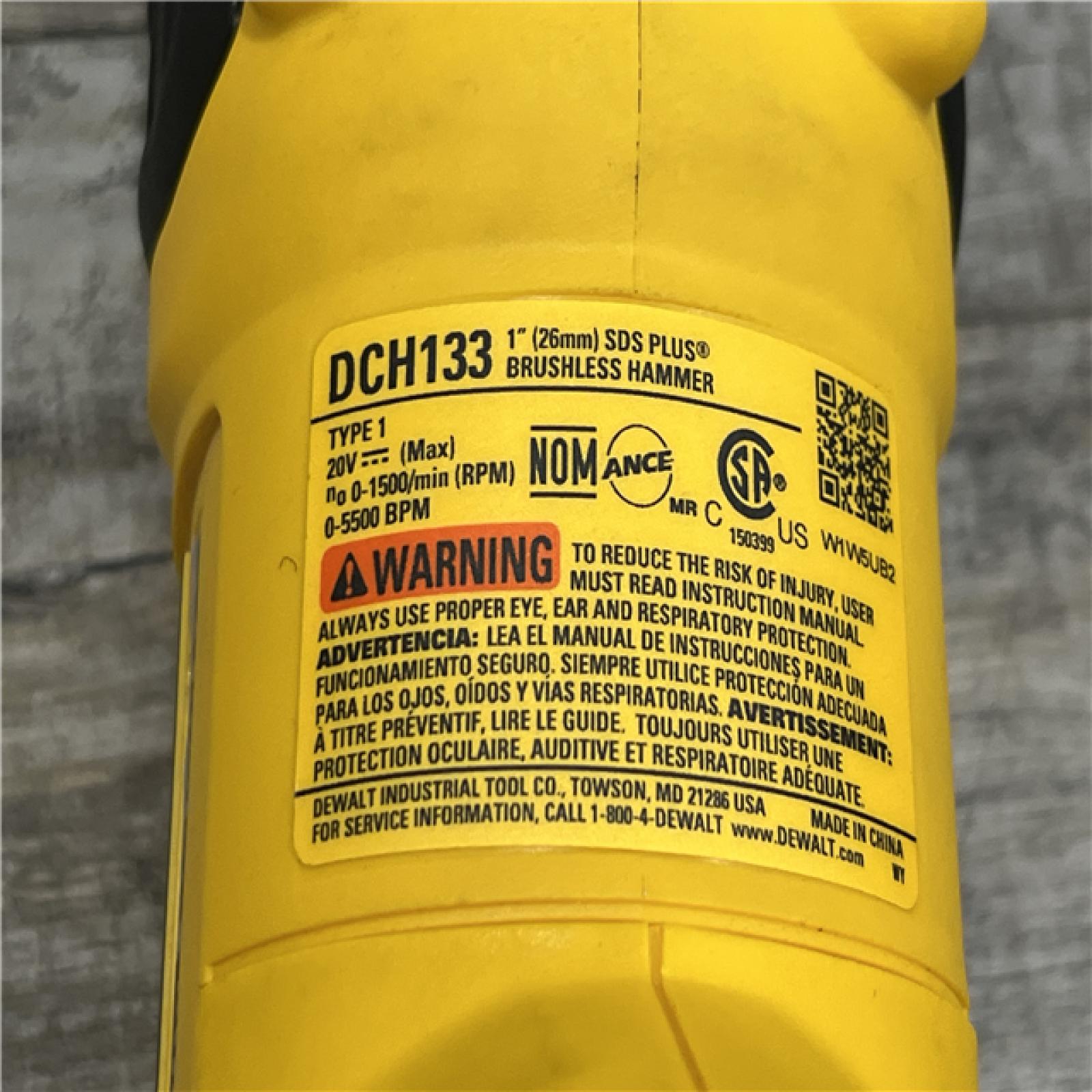AS-IS DEWALT 20V MAX Cordless Brushless 1 in. SDS Plus D-Handle Concrete and Masonry Rotary Hammer (Tool Only)