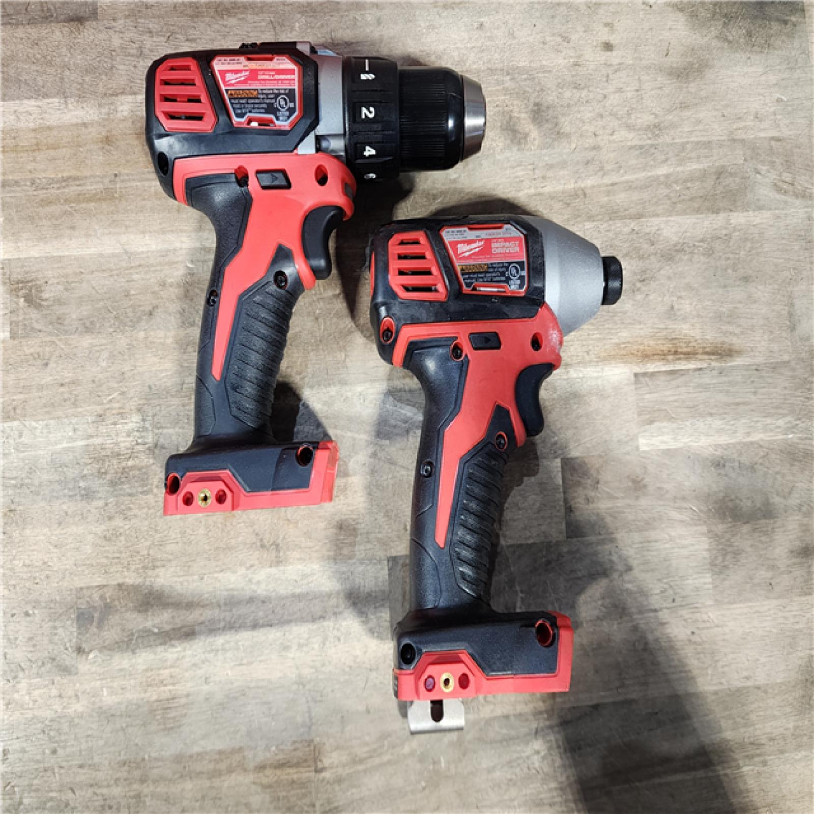 HOUSTON LOCATION - AS-IS Milwaukee 18V Cordless Brushed 2-Tool Drill/Driver and Impact Driver Kit