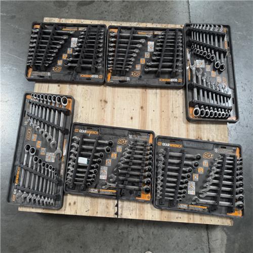 CALIFORNIA AS-IS GEARWRENCH 18 PIECE COMBINATION RATCHETING WRENCH SET (6 UNITS)