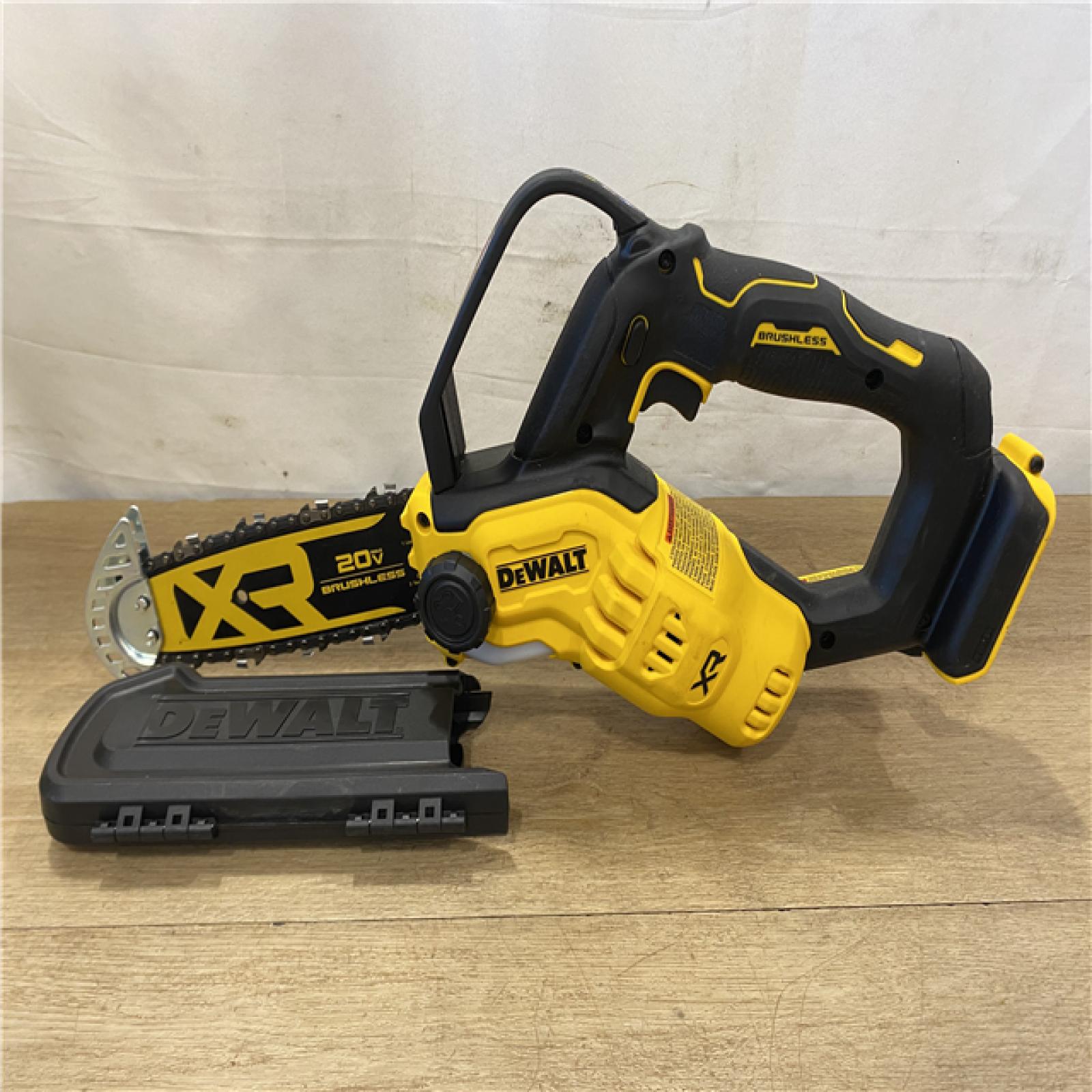 AS-IS DEWALT 20V MAX 8 in. Brushless Cordless Battery Powered Pruning Chainsaw (Tool Only)