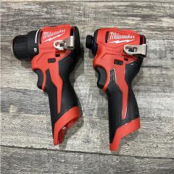 AS-IS Milwaukee 12-Volt Lithium-Ion Brushless Cordless Subcompact Drill and Impact Driver Combo Kit