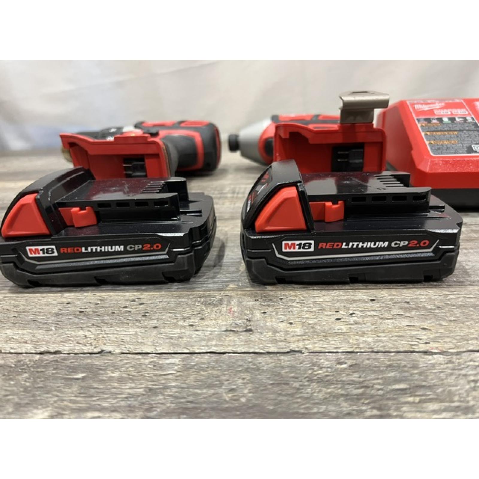 AS-IS Milwaukee 18V Lithium-Ion Cordless Drill Driver/Impact Driver Combo Kit