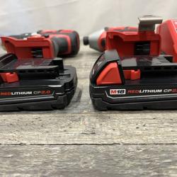 AS-IS Milwaukee 18V Lithium-Ion Cordless Drill Driver/Impact Driver Combo Kit