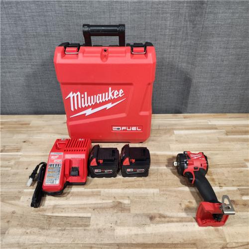 HOUSTON LOCATION - AS-IS Milwaukee M18 FUEL Brushless Cordless 1/2 Compact Impact Wrench W/Friction Ring Kit