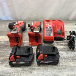 AS-IS Milwaukee 18V Lithium-Ion Brushless Cordless Compact Drill/Impact Combo Kit
