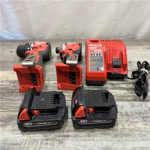 AS-IS Milwaukee 18V Lithium-Ion Brushless Cordless Compact Drill/Impact Combo Kit
