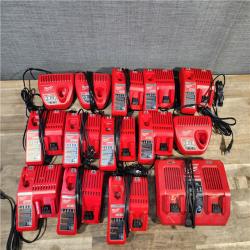 HOUSTON LOCATION - AS-IS MILWAUKEE BATTERY CHARGER PACK QTY - 14