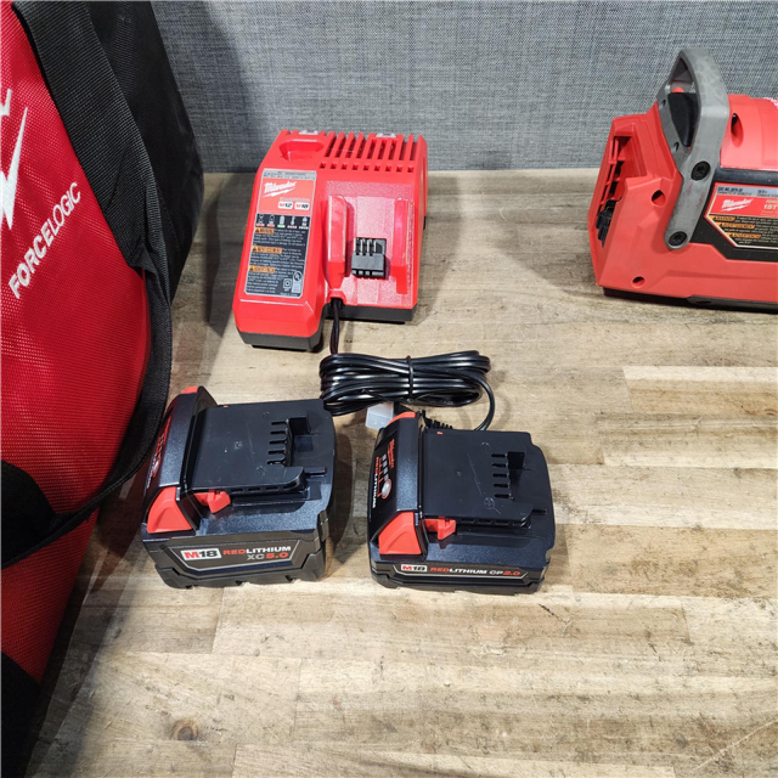 HOUSTON LOCATION - AS-IS M18 18-Volt 15-Ton Lithium-Ion Cordless FORCE LOGIC Utility Crimper with 2-Batteries, Charger Tool Bag