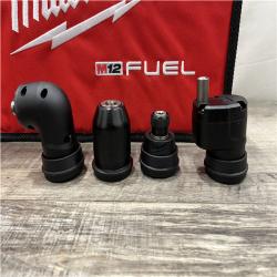 AS-IS Milwaukee FUEL 12V Lithium-Ion Brushless Cordless 4-in-1 Installation 3/8 in. Drill Driver with 4 Tool Head (Tool-Only)