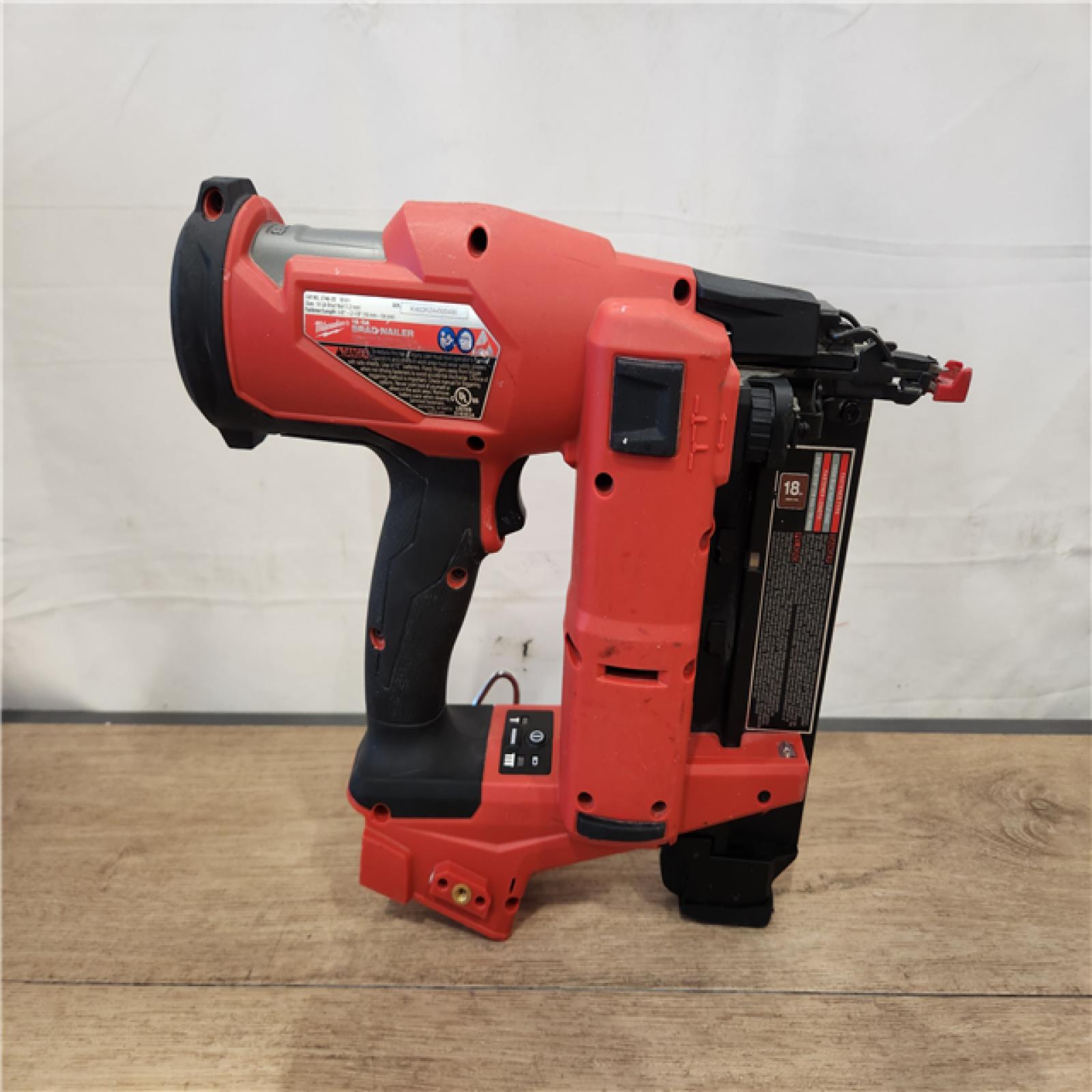 AS-IS- Milwaukee FUEL 18-Volt Lithium-Ion Brushless Cordless Gen II 18-Gauge Brad Nailer (Tool-Only)