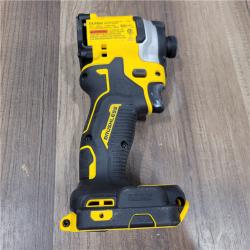 AS-IS DEWALT ATOMIC 20V MAX Lithium-Ion Cordless 1/4 in. Brushless Impact Driver Kit, 5 Ah Battery, Charger, and Bag