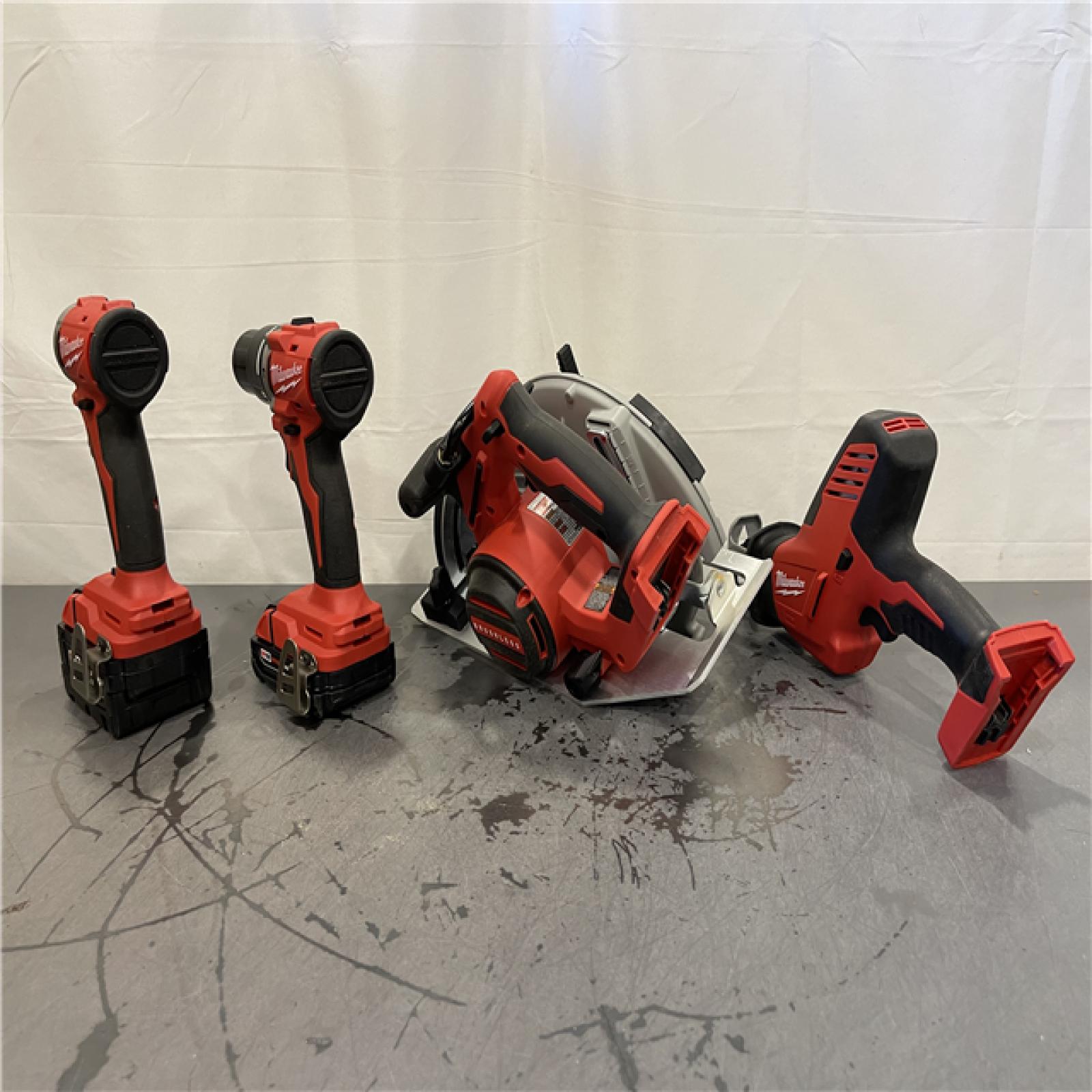 AS-IS - Milwaukee M18 18-Volt Lithium-Ion Brushless Cordless Combo Kit (4-Tool)