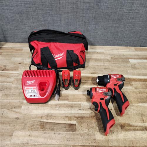 HOUSTON LOCATION - AS - IS Milwaukee 12-Volt Lithium-Ion Brushless Cordless Subcompact Drill and Impact Driver Combo Kit