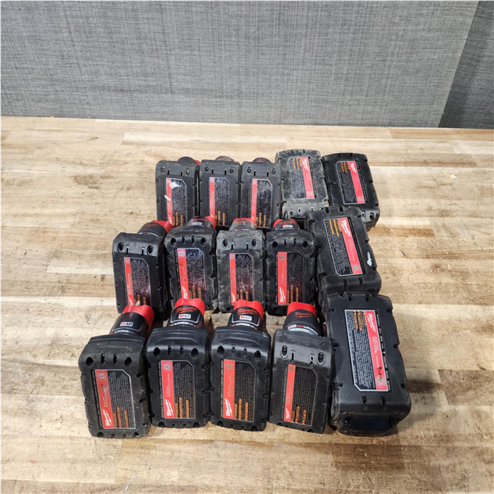 Houston Location Milwaukee Batteries QTY/15