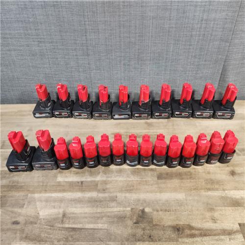HOUSTON LOCATION - AS-IS MILWAUKEE BATTERY PACK QTY - 25