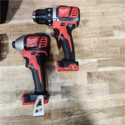 HOUSTON LOCATION - AS-IS Milwaukee 18V Lithium-Ion Cordless Drill Driver/Impact Driver Combo Kit