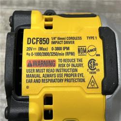 AS-IS DEWALT ATOMIC 20V MAX Lithium-Ion Cordless 1/4 in. Brushless Impact Driver Kit