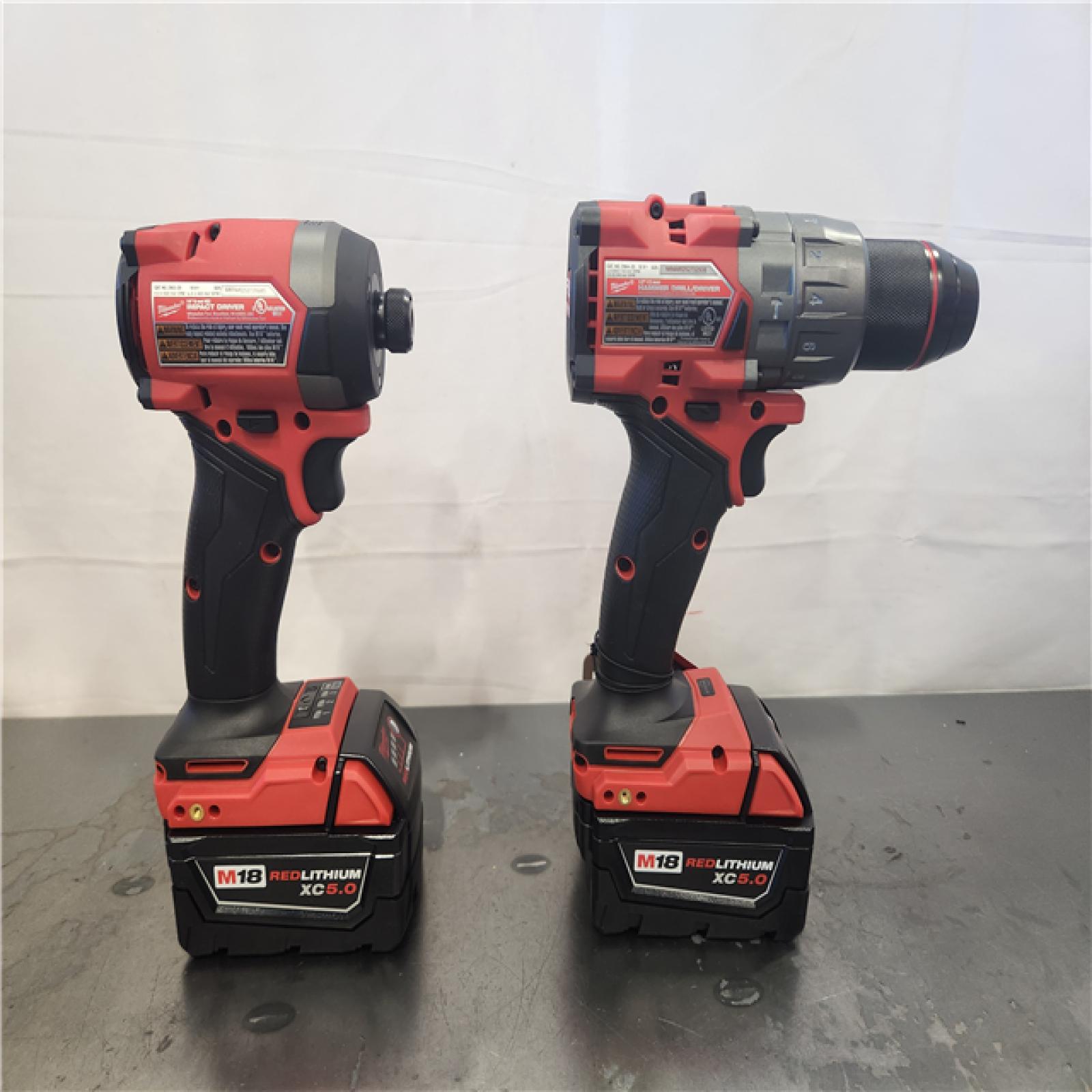 AS-IS- Milwaukee FUEL 18V Lithium-Ion Brushless Cordless Hammer Drill and Impact Driver Combo Kit