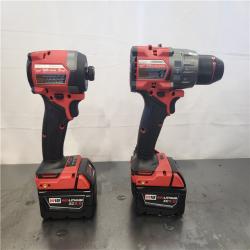 AS-IS- Milwaukee FUEL 18V Lithium-Ion Brushless Cordless Hammer Drill and Impact Driver Combo Kit