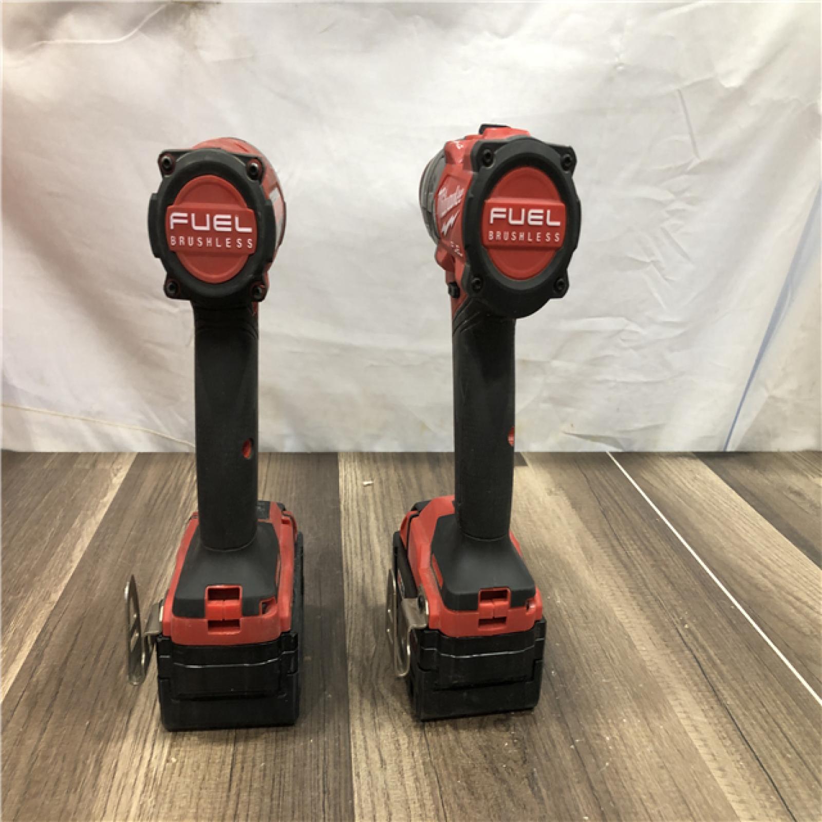 AS-IS Milwaukee FUEL 18V Lithium-Ion Brushless Cordless Hammer Drill and Impact Driver Combo Kit