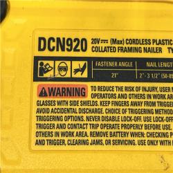AS-IS DEWALT 20-Volt 21° Cordless Framing Nailer (Tool-Only)