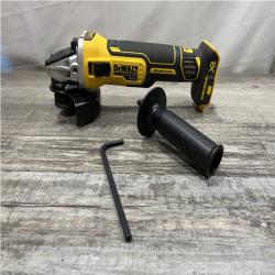 AS-IS DEWALT 20V MAX XR Cordless Brushless 4.5 in. Slide Switch Small Angle Grinder with Kickback Brake (Tool Only)