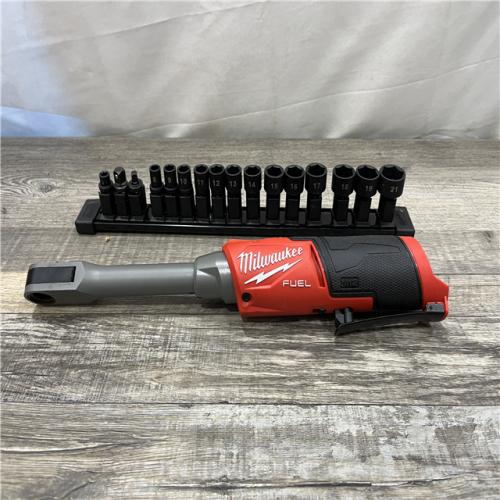 AS-IS Milwaukee FUEL INSIDER 12V Lithium-Ion Brushless Cordless 1/4 in. - 3/8 in. Extended Reach Box Ratchet (Tool-Only)