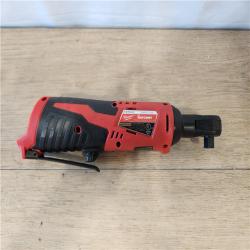 AS-IS- Milwaukee M12 12V Lithium-Ion Cordless 3/8 in. Ratchet (Tool-Only)