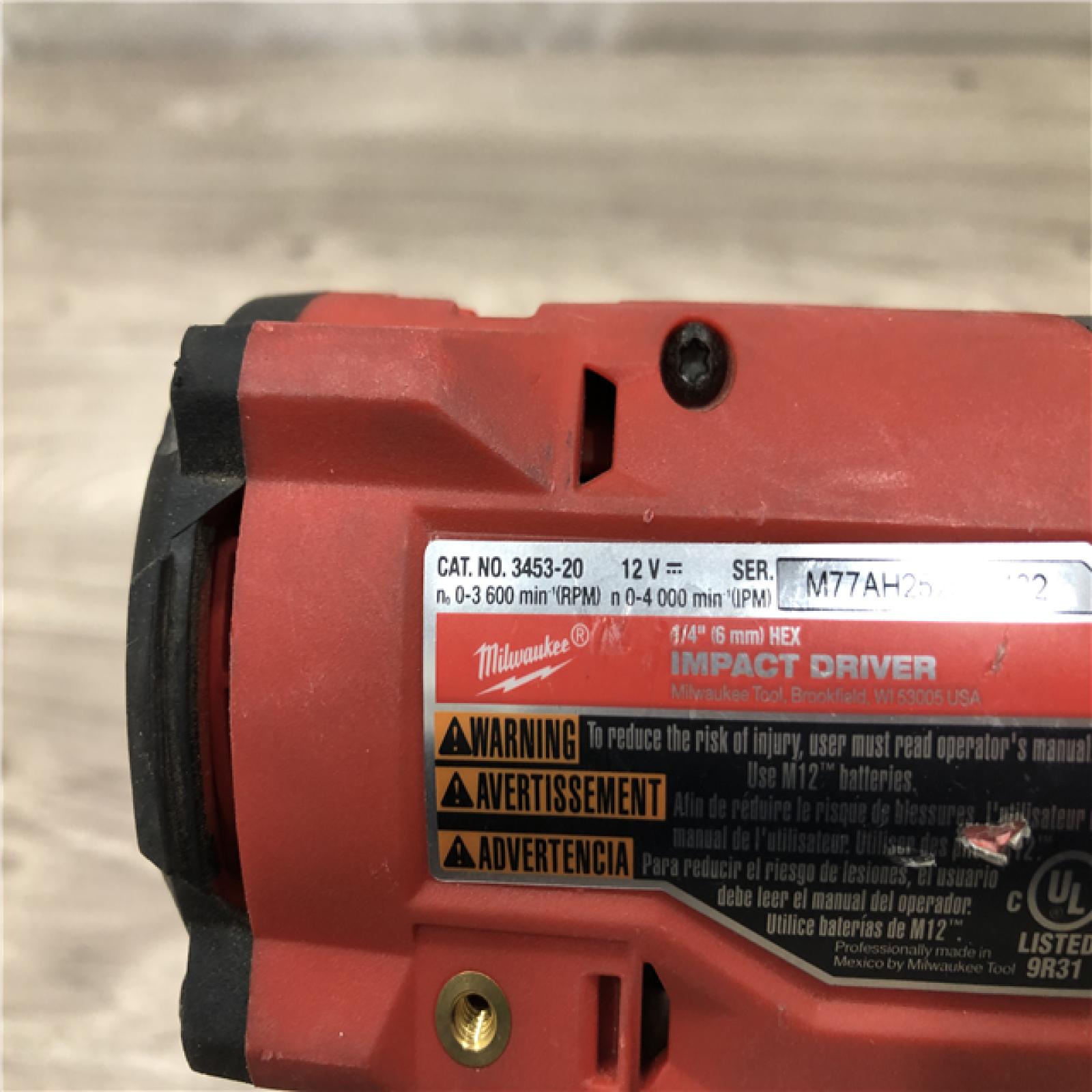 AS-IS Milwaukee M12 FUEL 12 V 1/4 in. Cordless Impact Driver (Tool-Only)