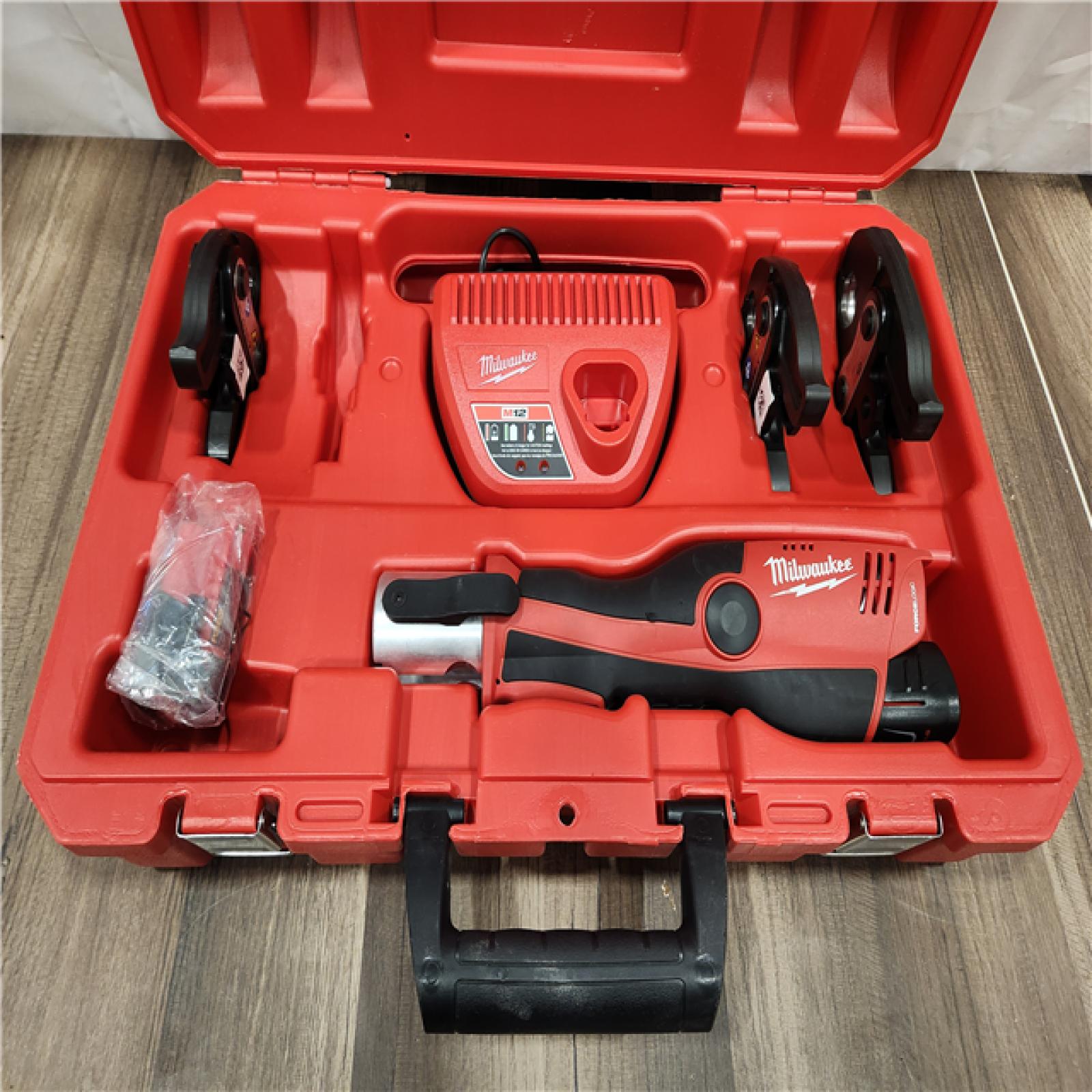 AS-IS- M12 12-Volt Lithium-Ion Force Logic Cordless Press Tool Kit (3 Jaws Included) with Two 1.5 Ah Battery and Hard Case