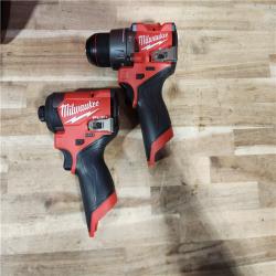 HOUSTON LOCATION - AS-IS Milwaukee  FUEL 12-Volt Lithium-Ion Brushless Cordless Hammer Drill and Impact Driver Combo Kit