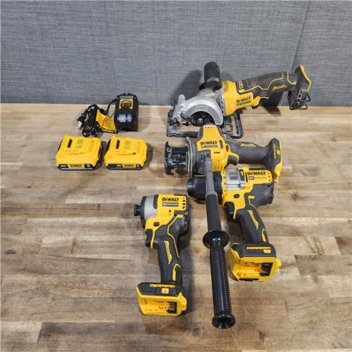 HOUSTON LOCATION - AS-IS DEWALT 4 TOOL COMBO KIT W/ (2) BATTERY & CHARGER