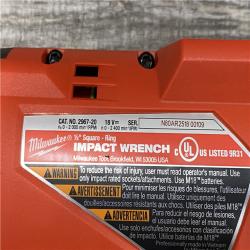 AS-IS Milwaukee FUEL 18V Lithium-Ion Brushless Cordless 1/2 in. Impact Wrench w/Friction Ring Kit